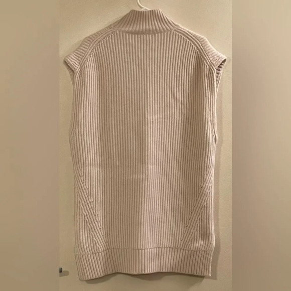 J. CREW NWOT‎ Cashmere Sleeveless Turtleneck Tunic in Ivory - Picture 5 of 11